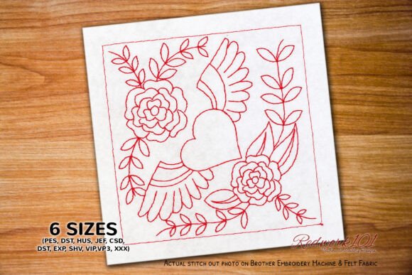 Elegant Winged Heart Bluework Embroidery Review
