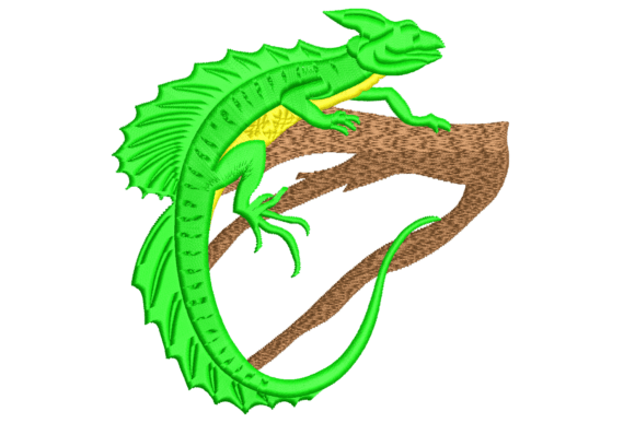 Review: Colorful Chameleon Embroidery Design