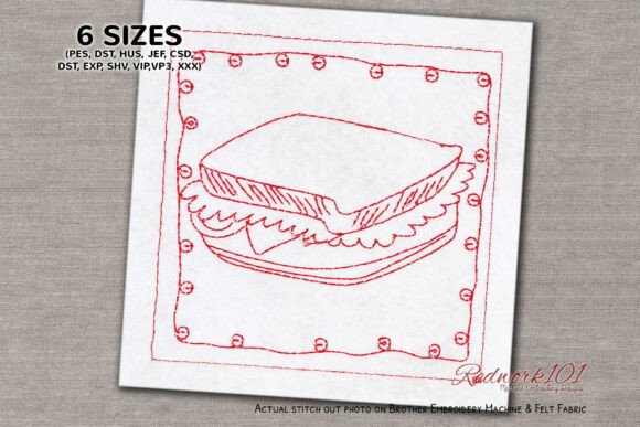 Reviewing Sweet Sandwich Sketch Embroidery Design
