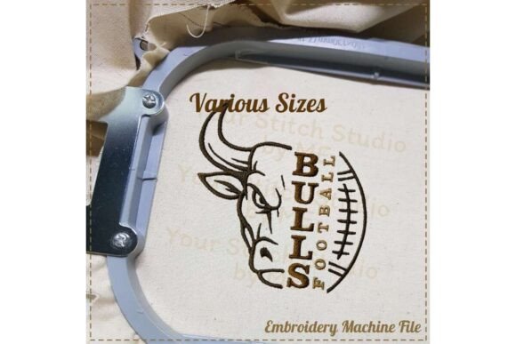 Reviewing the Bull Football Logo Embroidery Design